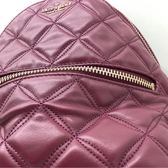 Kate Spade Natalia Mini Convertible Backpack Blackberry Preserves - Picture 4 of 14